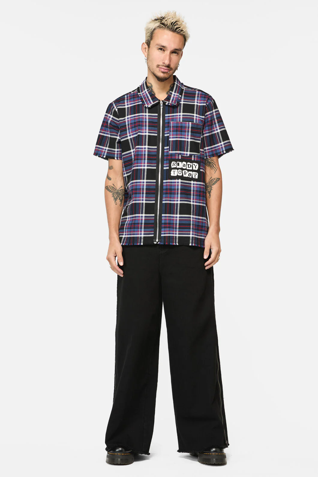 Edgy Tartan SS Shirt - Image 2