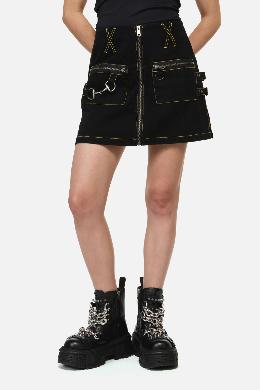 Electric Punk Trim Skort - Image 2