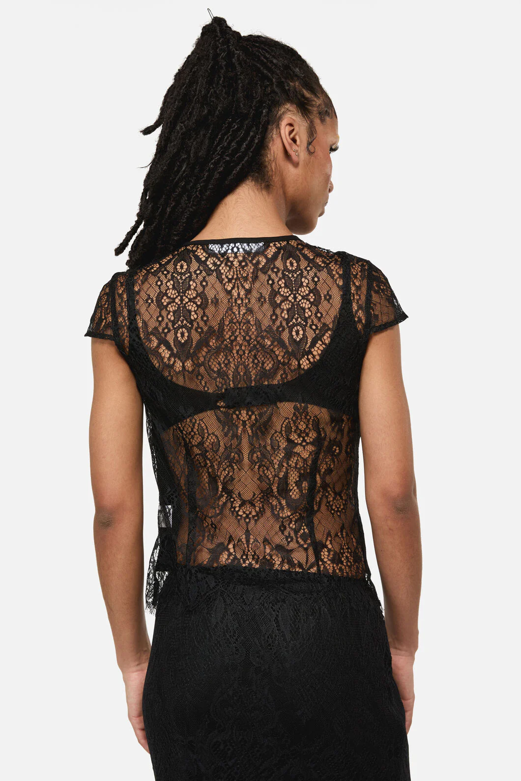 Ellen Lace Goth Formal Blouse - Image 3