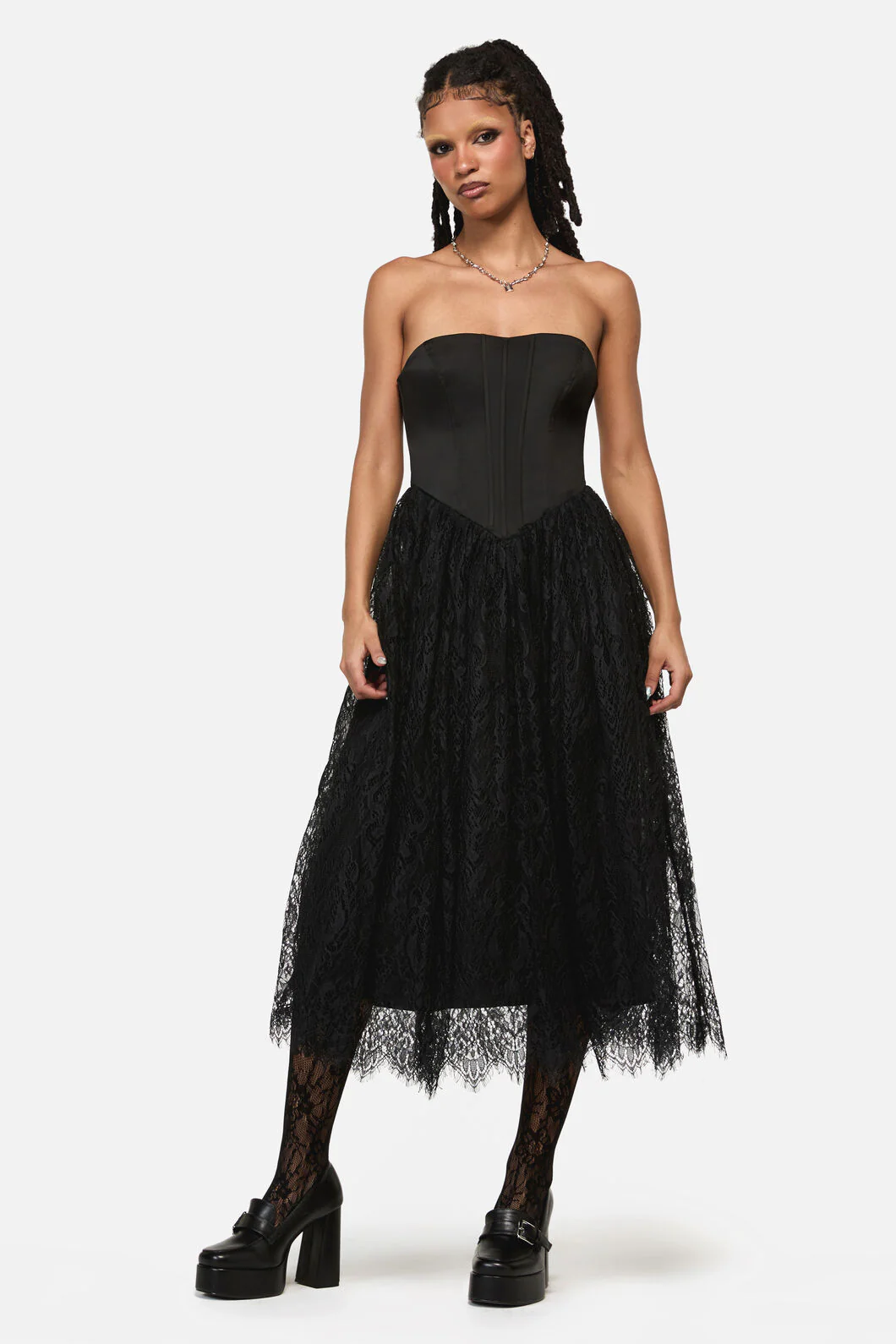 Ellen Lace Goth Formal Dress