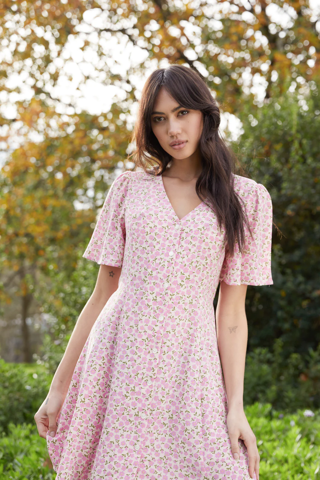Elsa Ditsy Mini Dress - Image 9