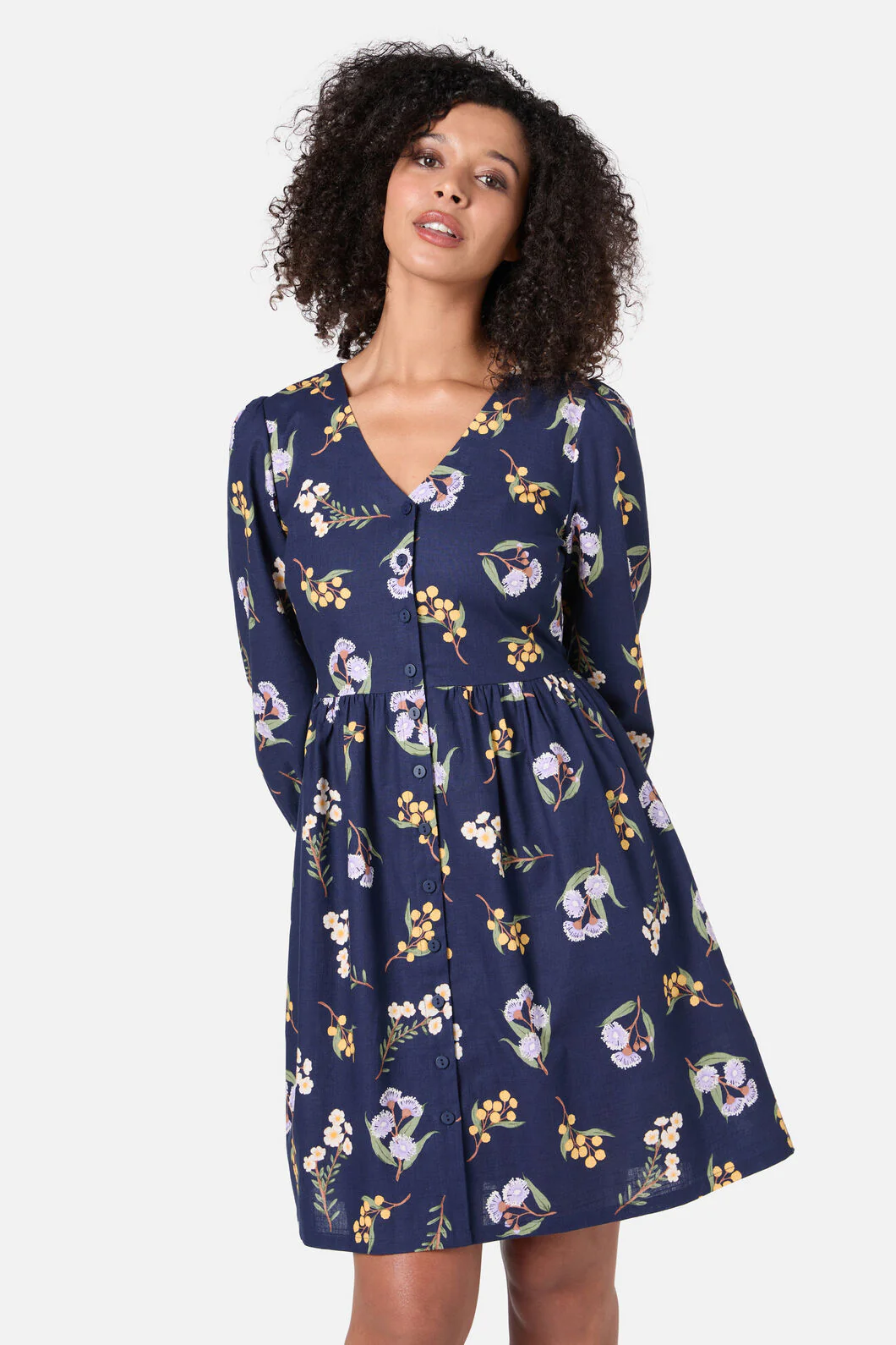 Elsie Native LS Smock Dress