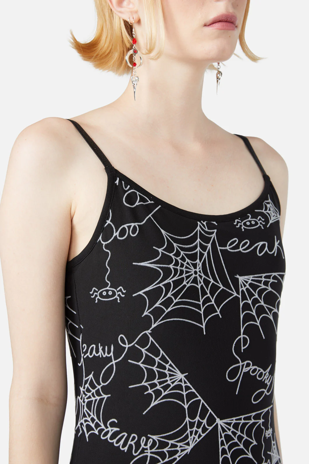 Entangled Flocked Mesh Dress - Image 6