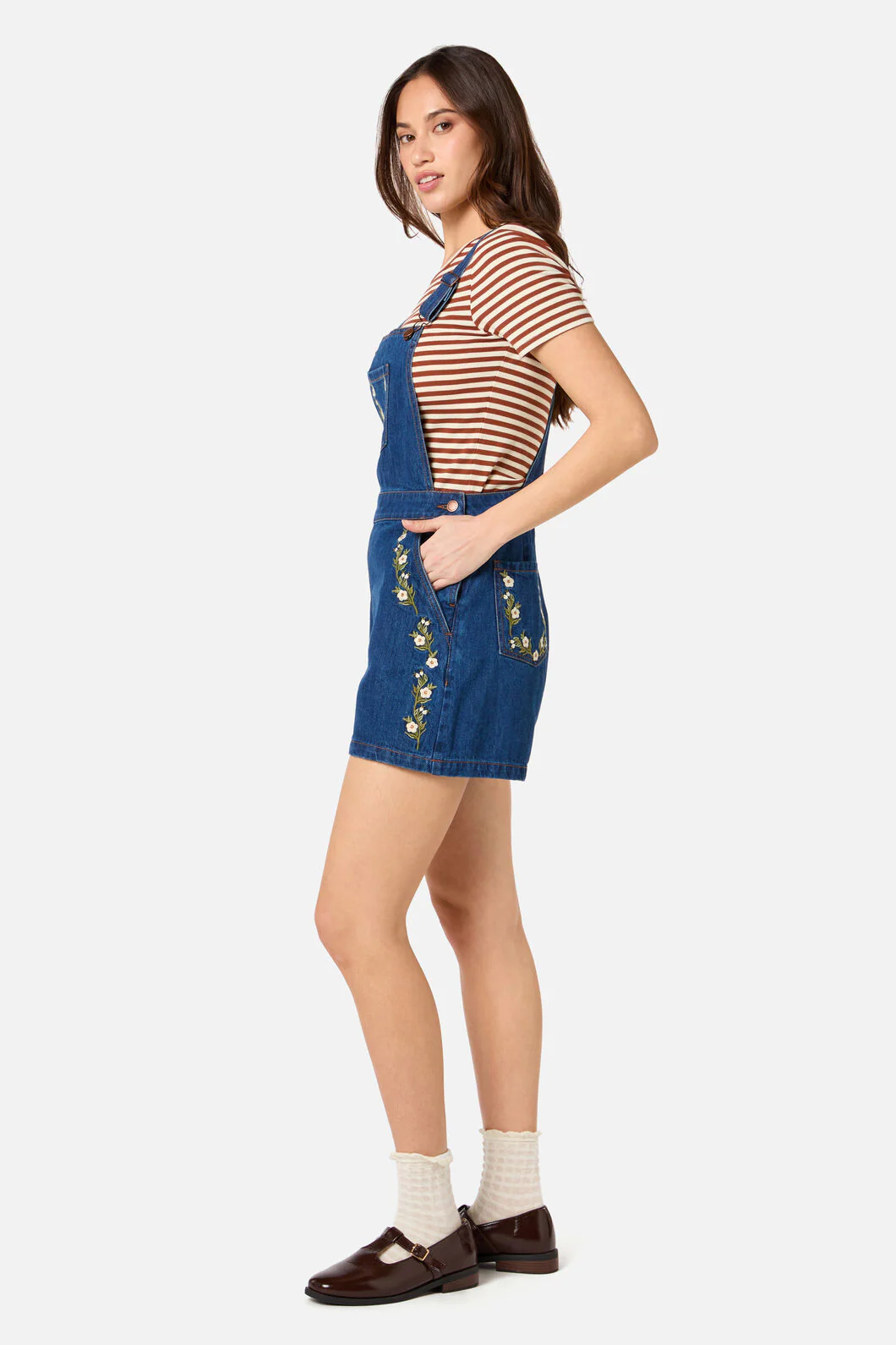 Esme Embroidered Short Overall - Image 3