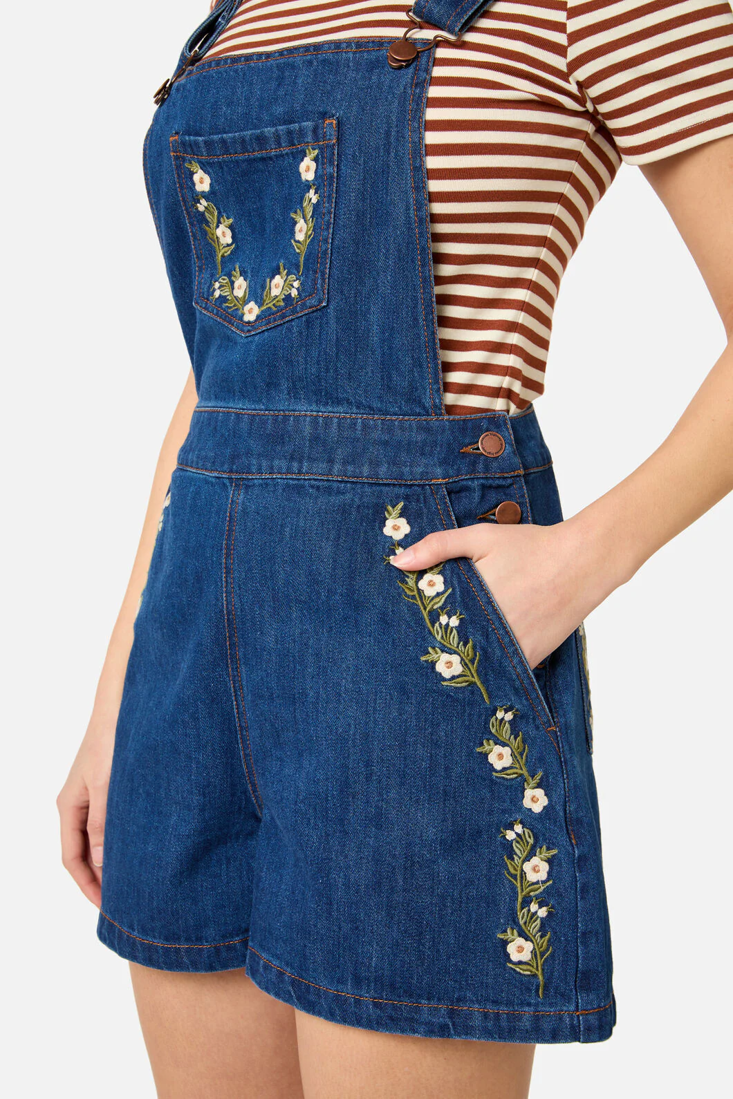 Esme Embroidered Short Overall - Image 5