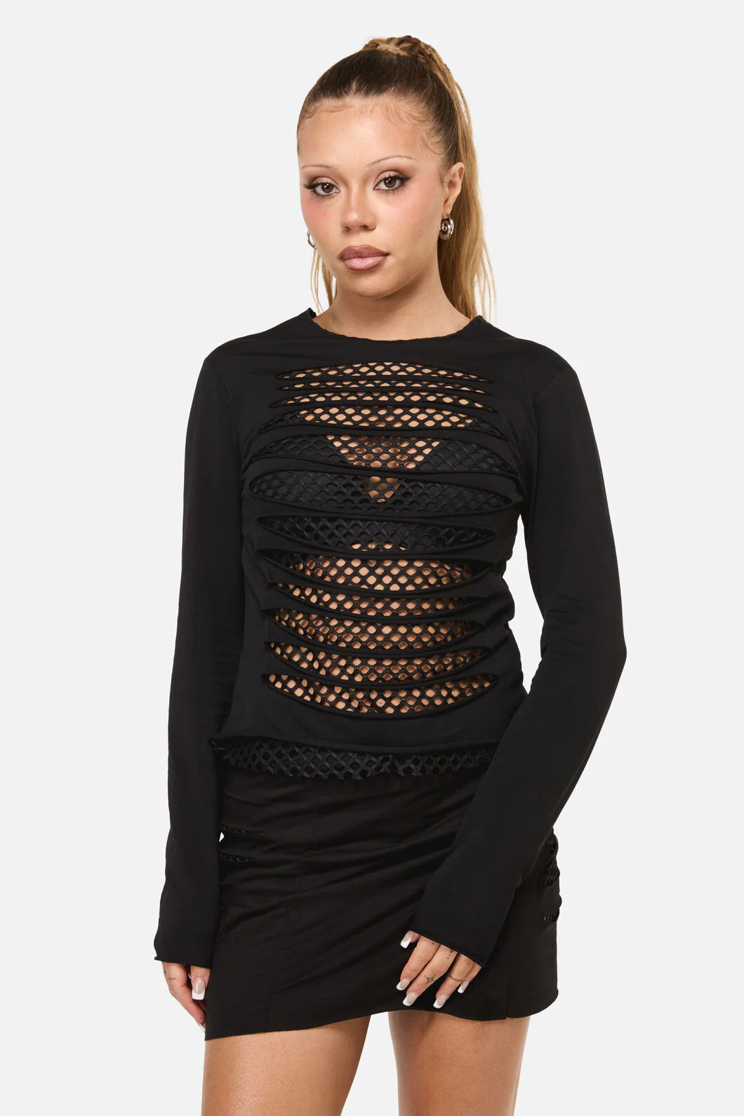 Eyes Closed Distressed Top