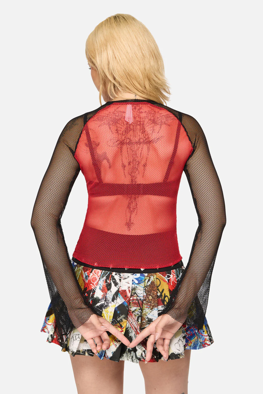 Facade Goth Mesh Top - Image 3