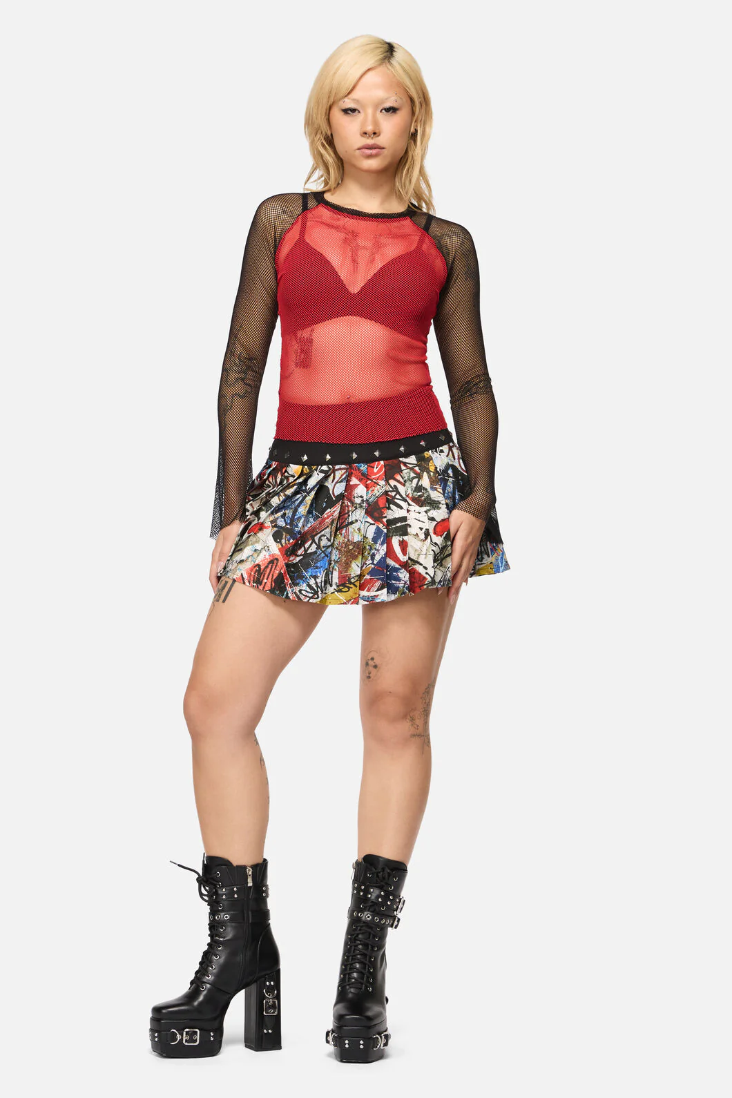 Facade Goth Mesh Top - Image 4