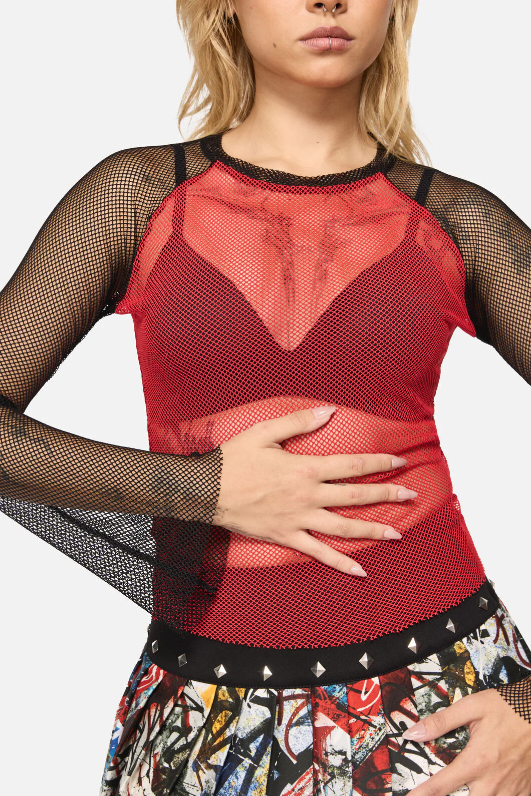 Facade Goth Mesh Top - Image 5