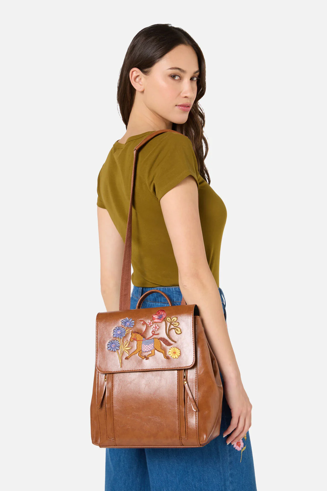 Fancy Horse Embroidery Backpack - Image 2