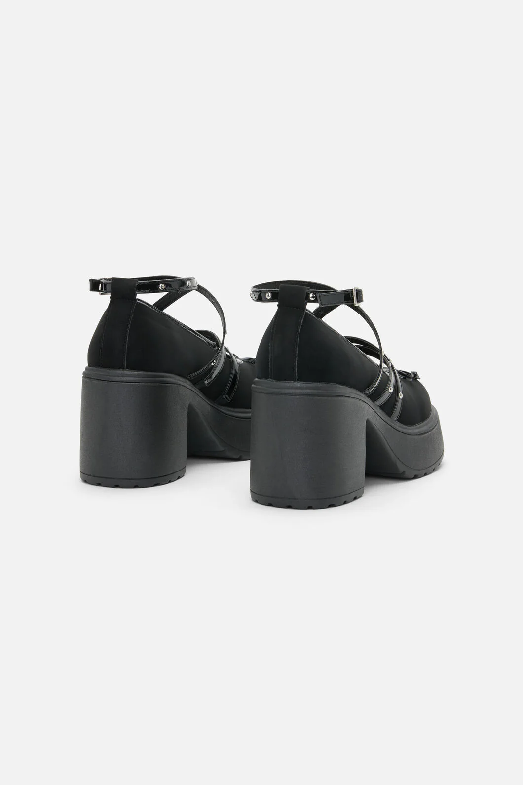 Faux Suede Criss Cross Mary Janes - Image 7