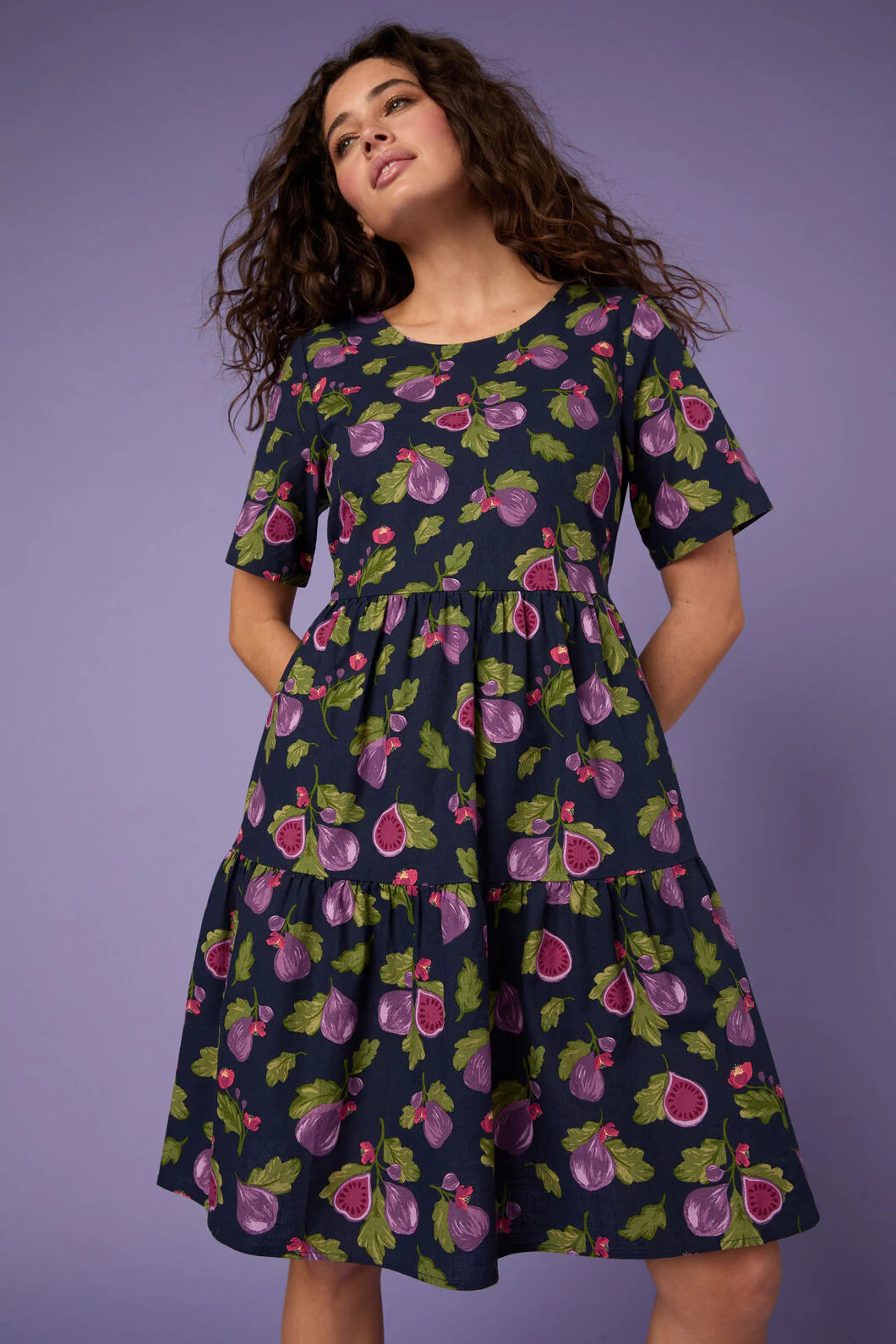 Fig Tiered Smock Dress - Image 2