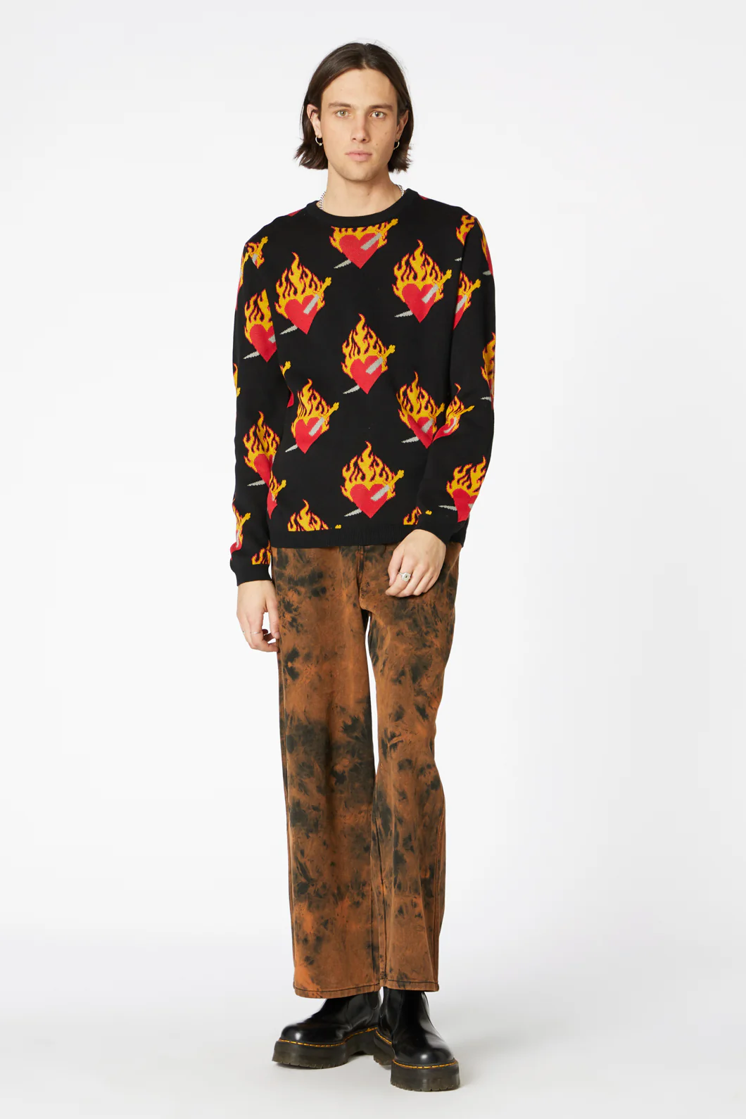 Flamed Heart Unisex Knit - Image 4