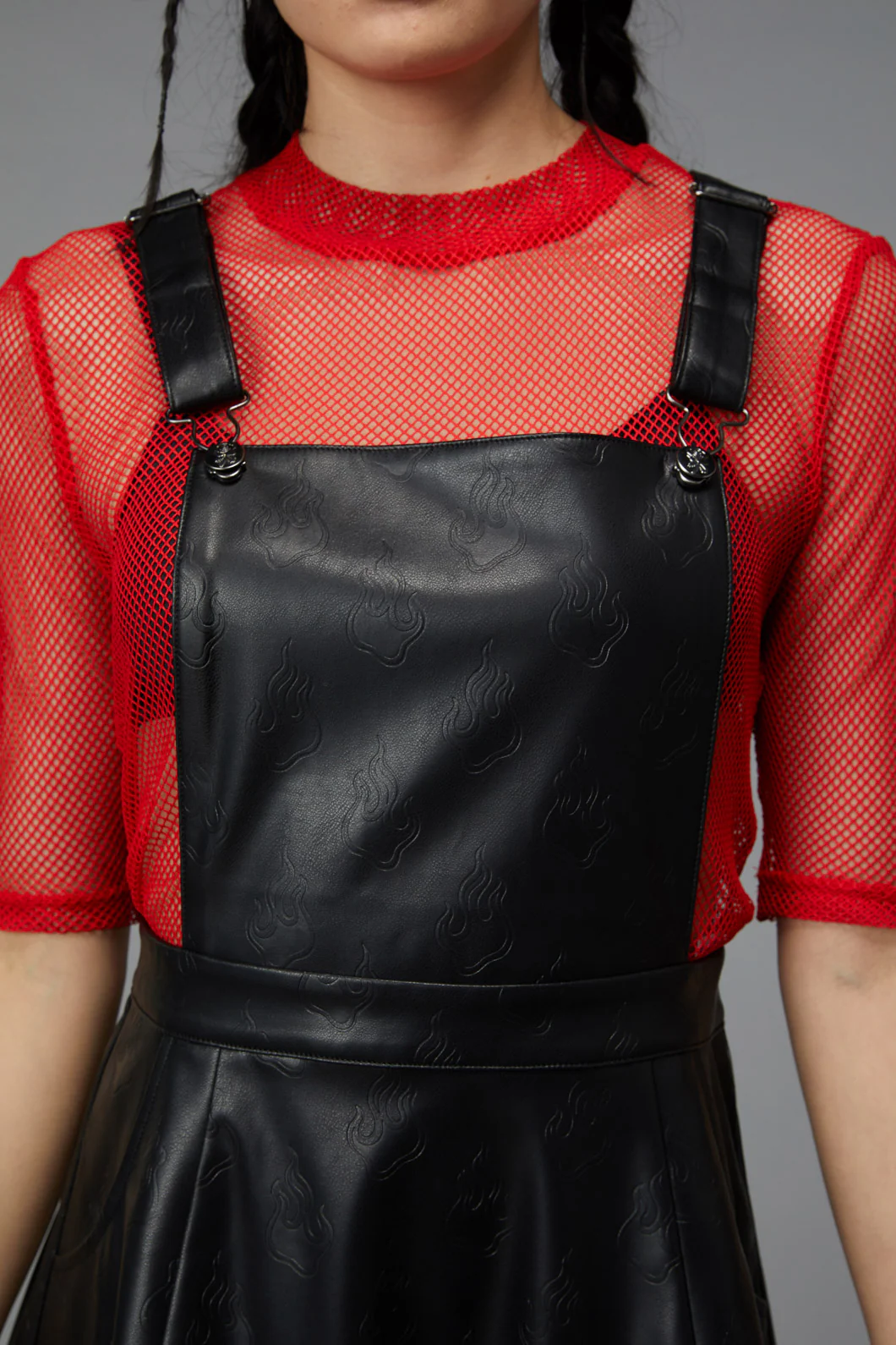 Flamin Embossed Pu Pinafore - Image 6
