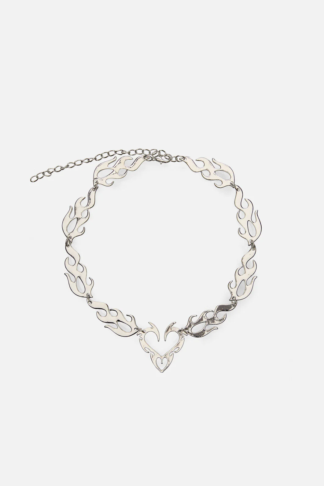Flaming Tattoo Heart Necklace - Image 4