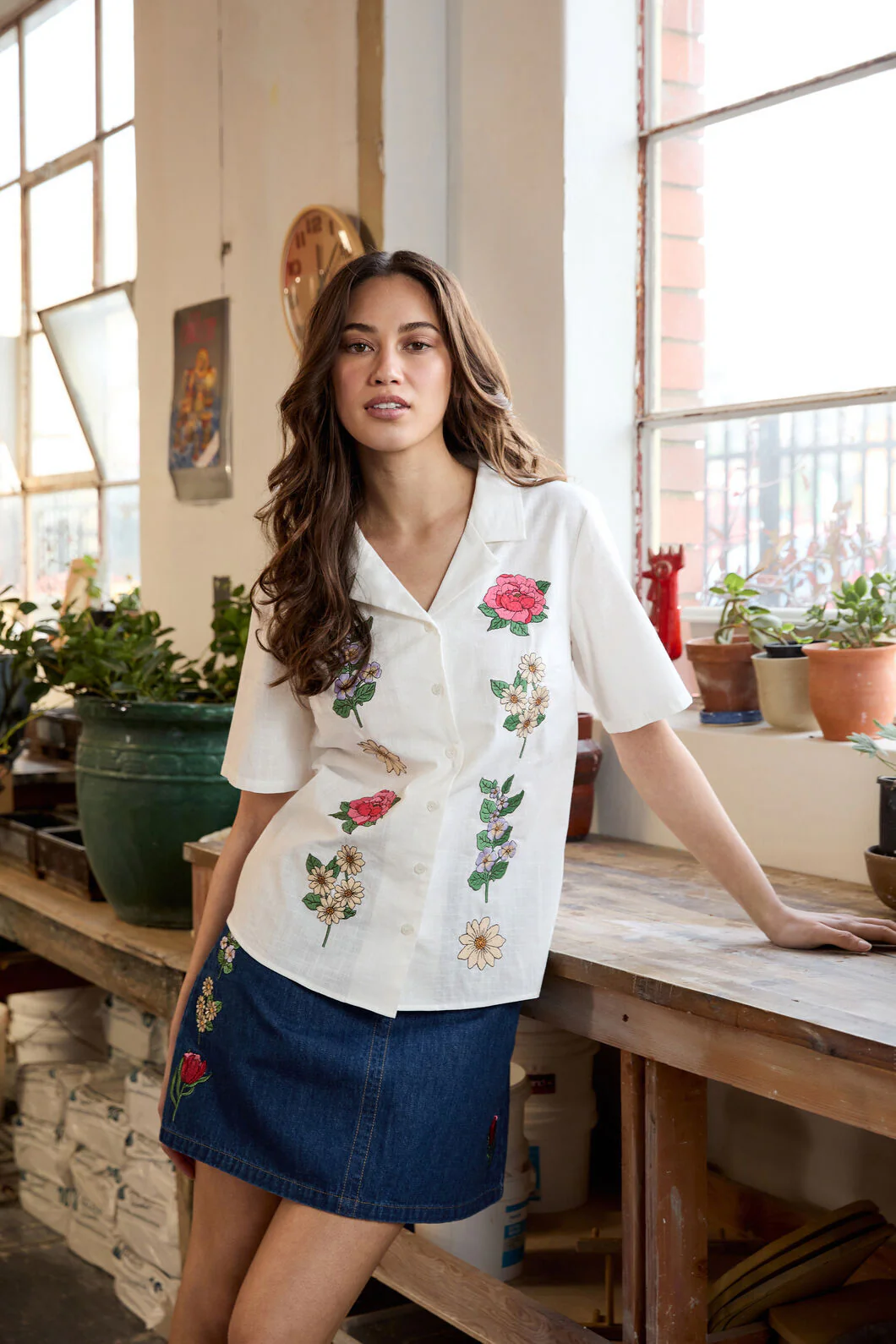 Fleur Embroidered Shirt - Image 7