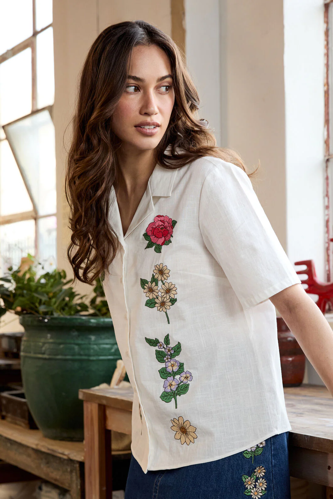 Fleur Embroidered Shirt - Image 8