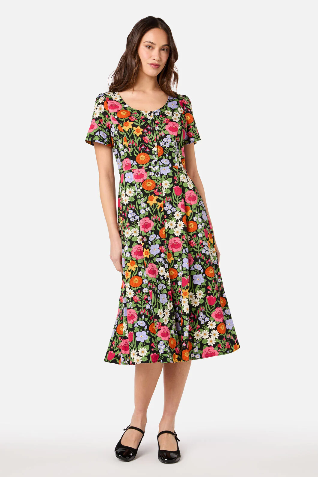 Floral Field Midi Dress - Image 2