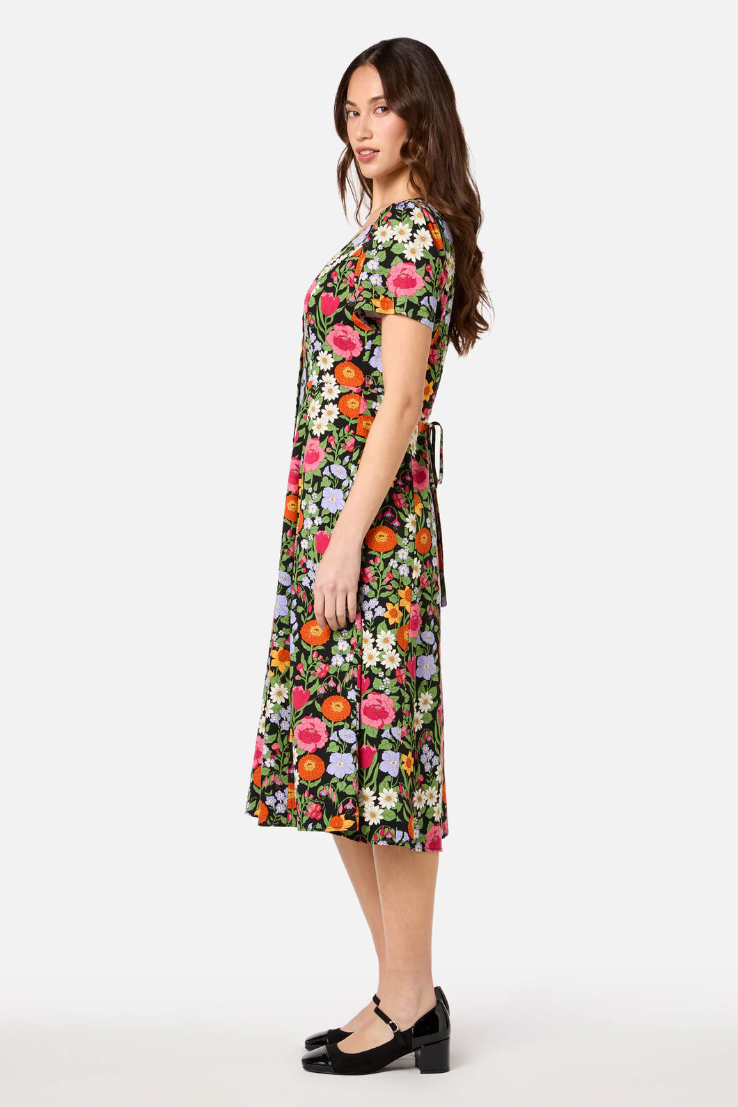 Floral Field Midi Dress - Image 3