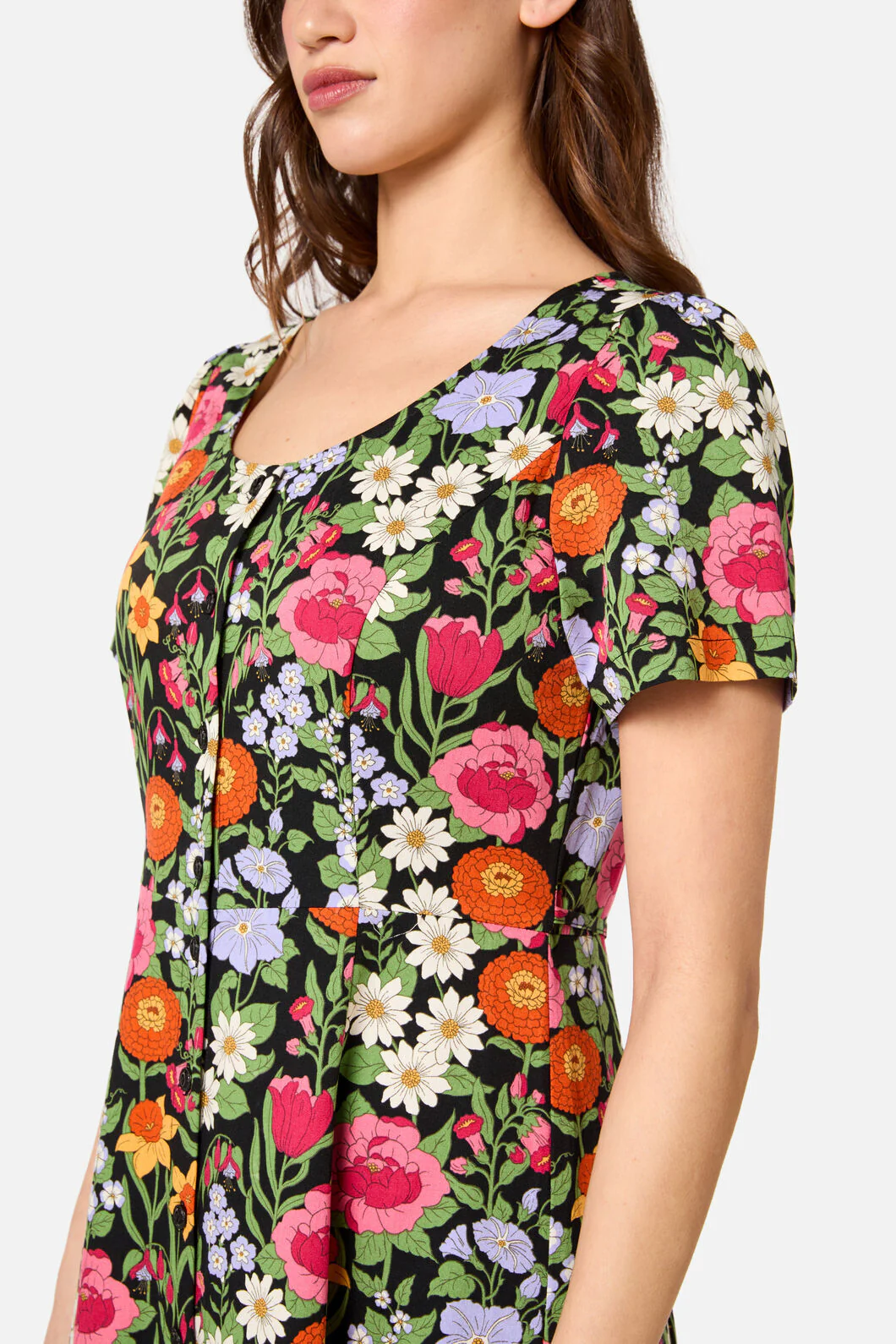 Floral Field Midi Dress - Image 5