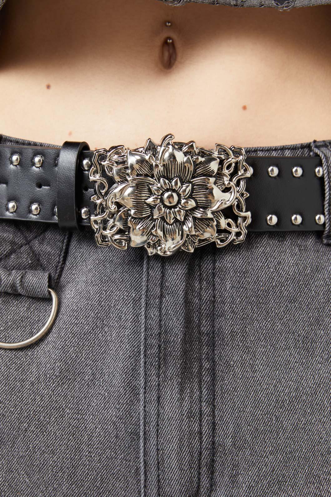 Flower Buckle Stud Belt - Image 3