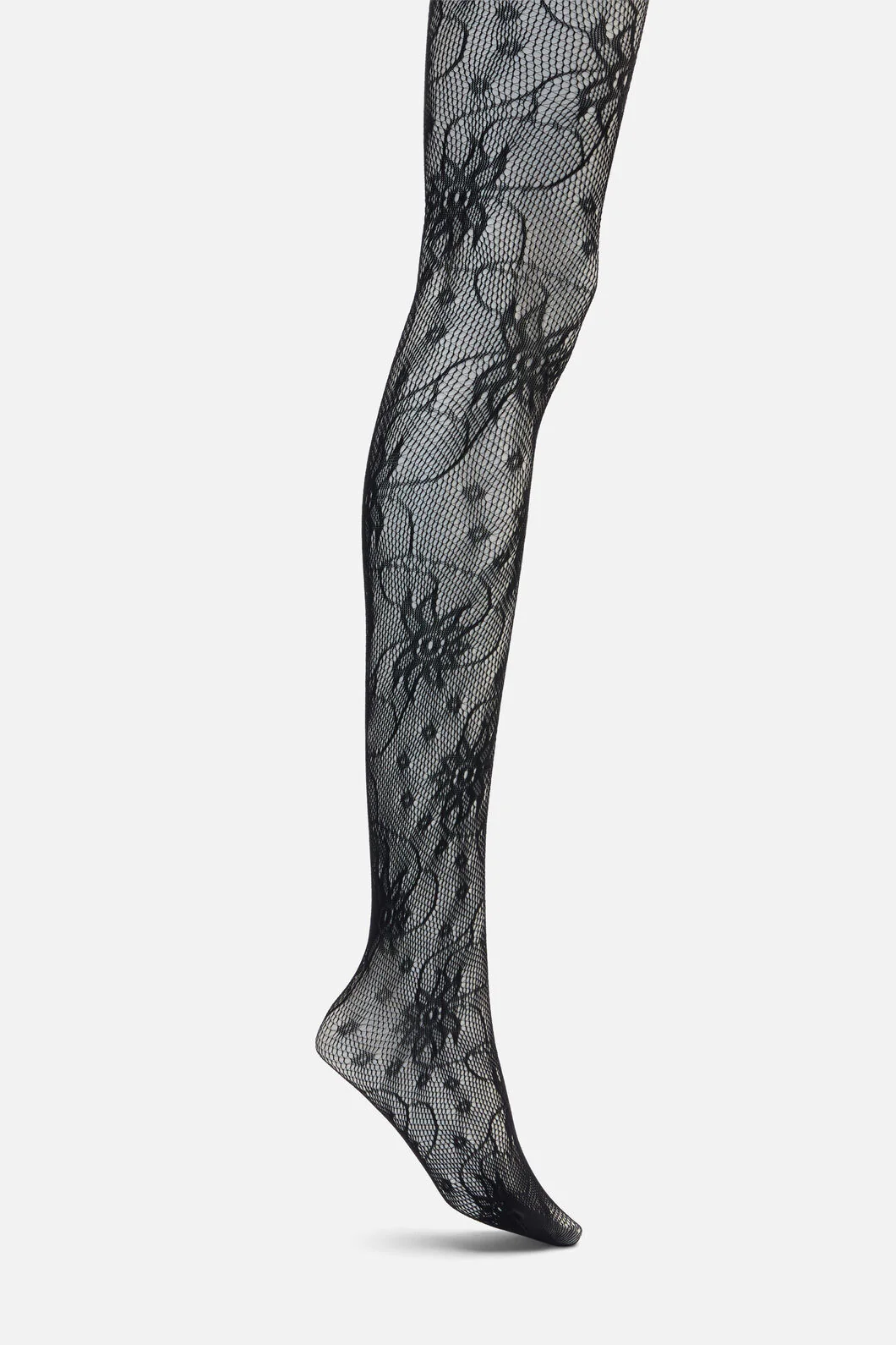 Flower Fishnet Tights - Image 2