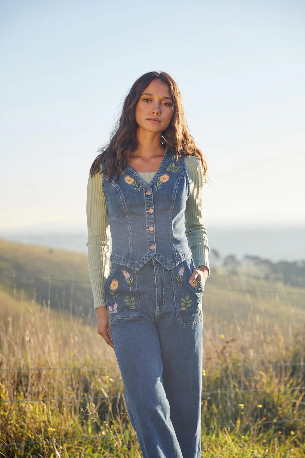 Flower Mix Emb Vest - Image 7