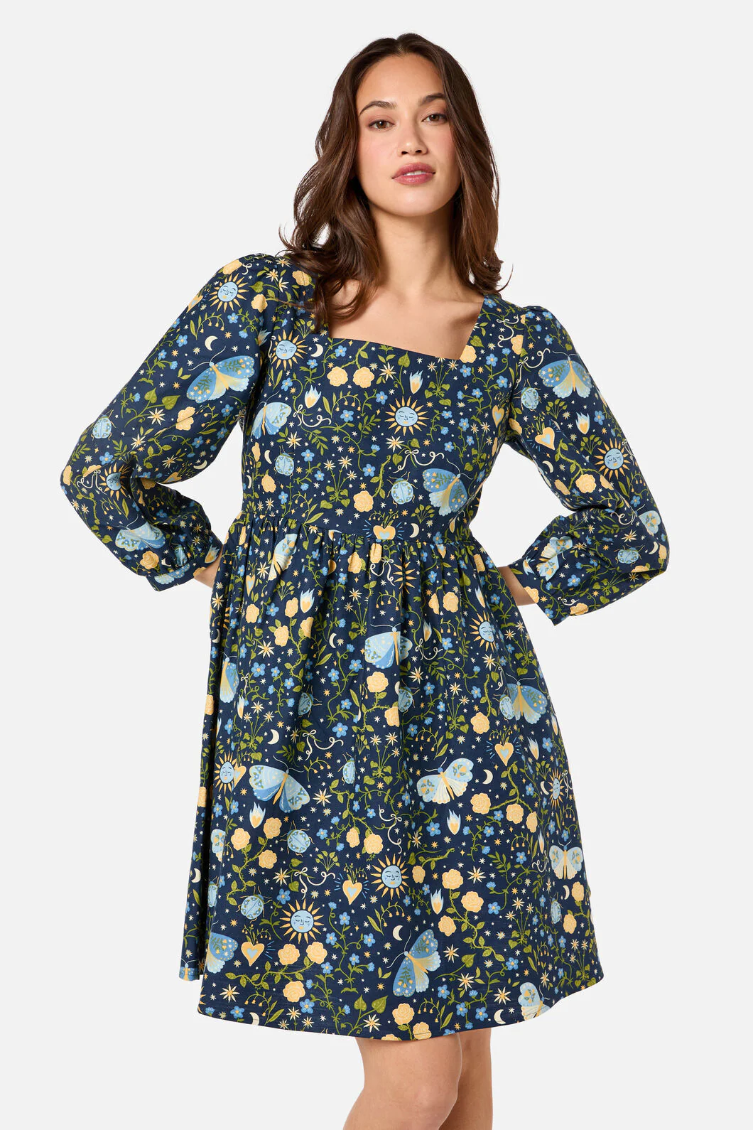 Folk Art Mini Dress - Image 2
