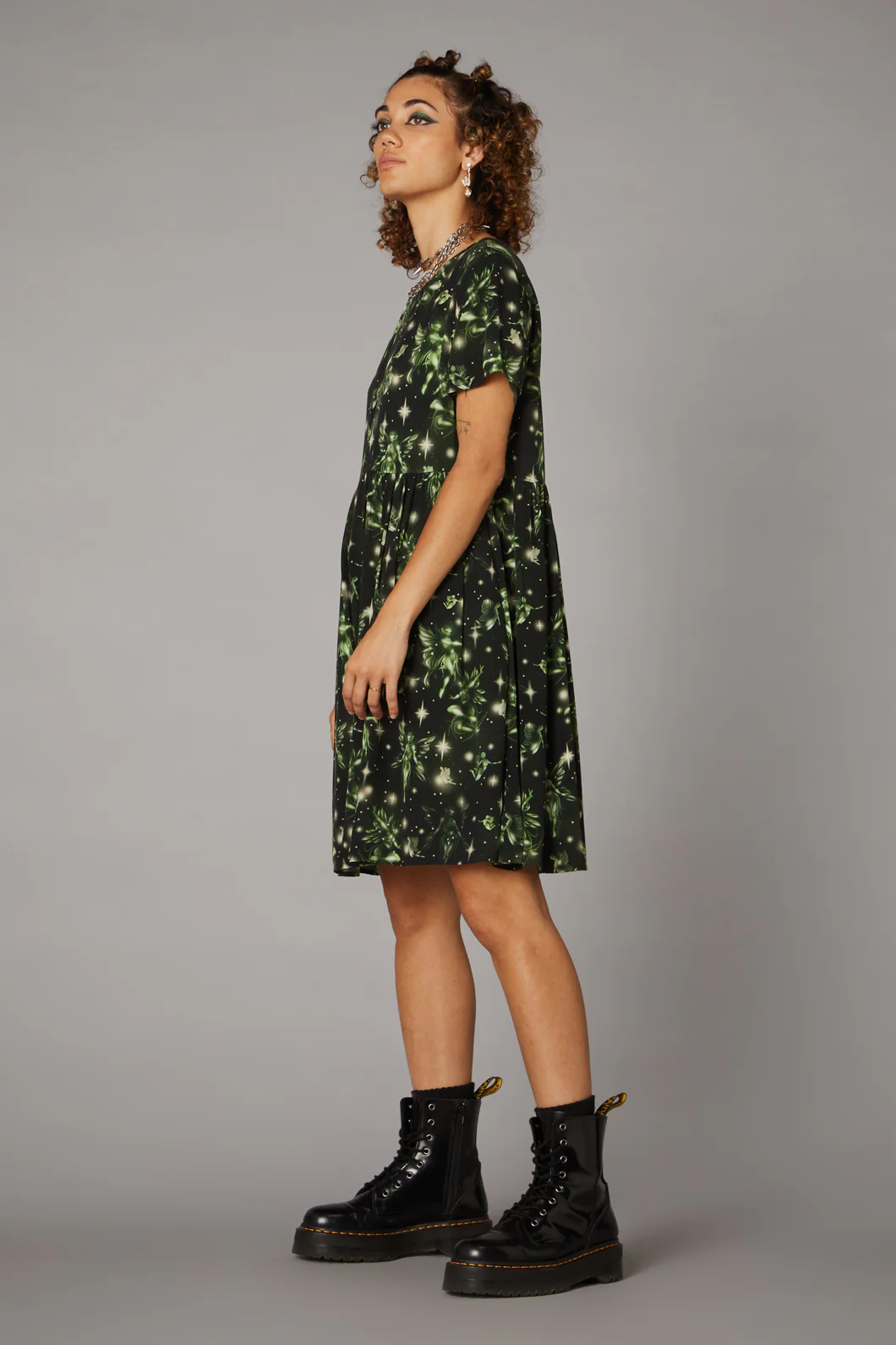 Forest Fairy Print Dress - Image 3