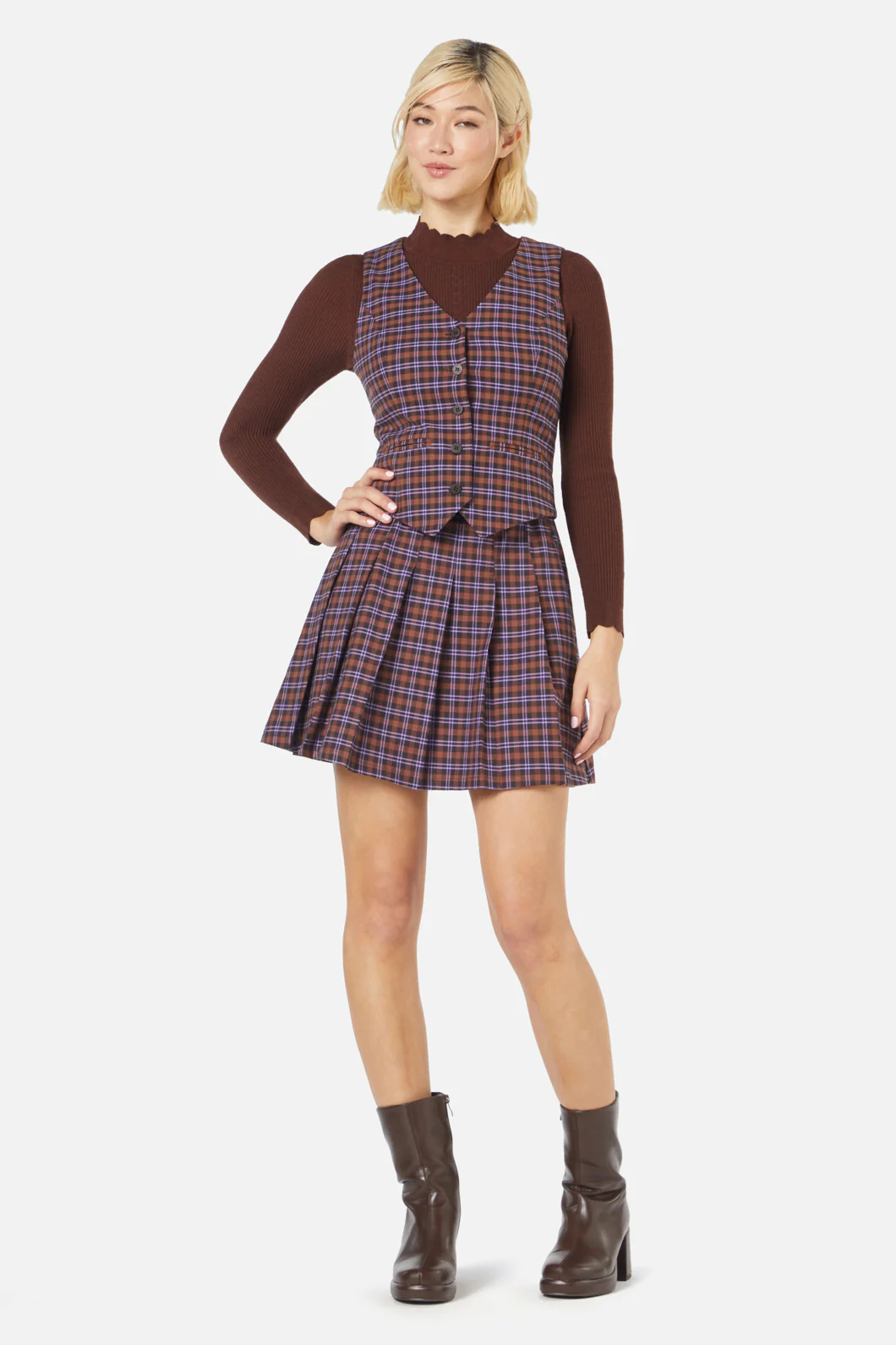 Frances Check Vest - Image 2
