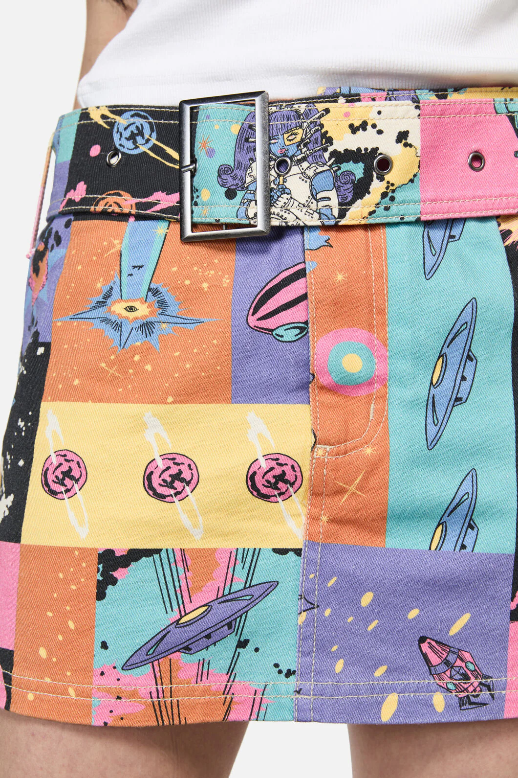 Galactic Print Micro Skort - Image 6