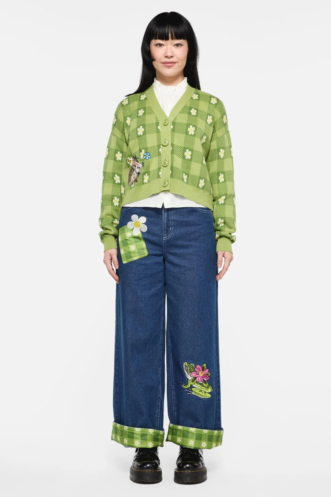 Garden Hedge Check Cardigan - Image 2