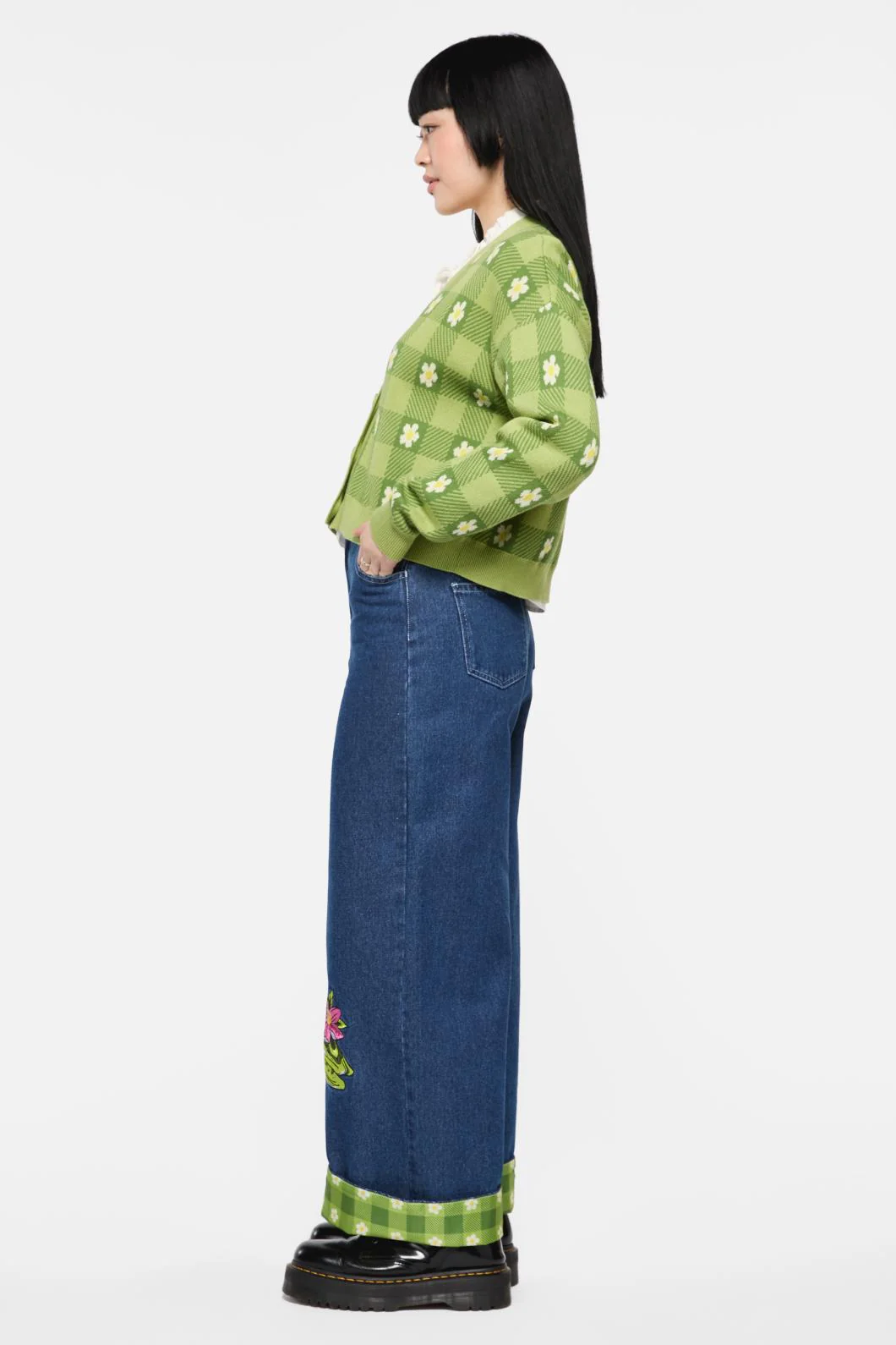 Garden Hedge Check Cardigan - Image 3