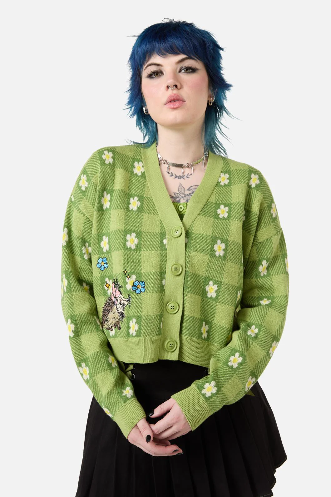Garden Hedge Check Cardigan - Image 7