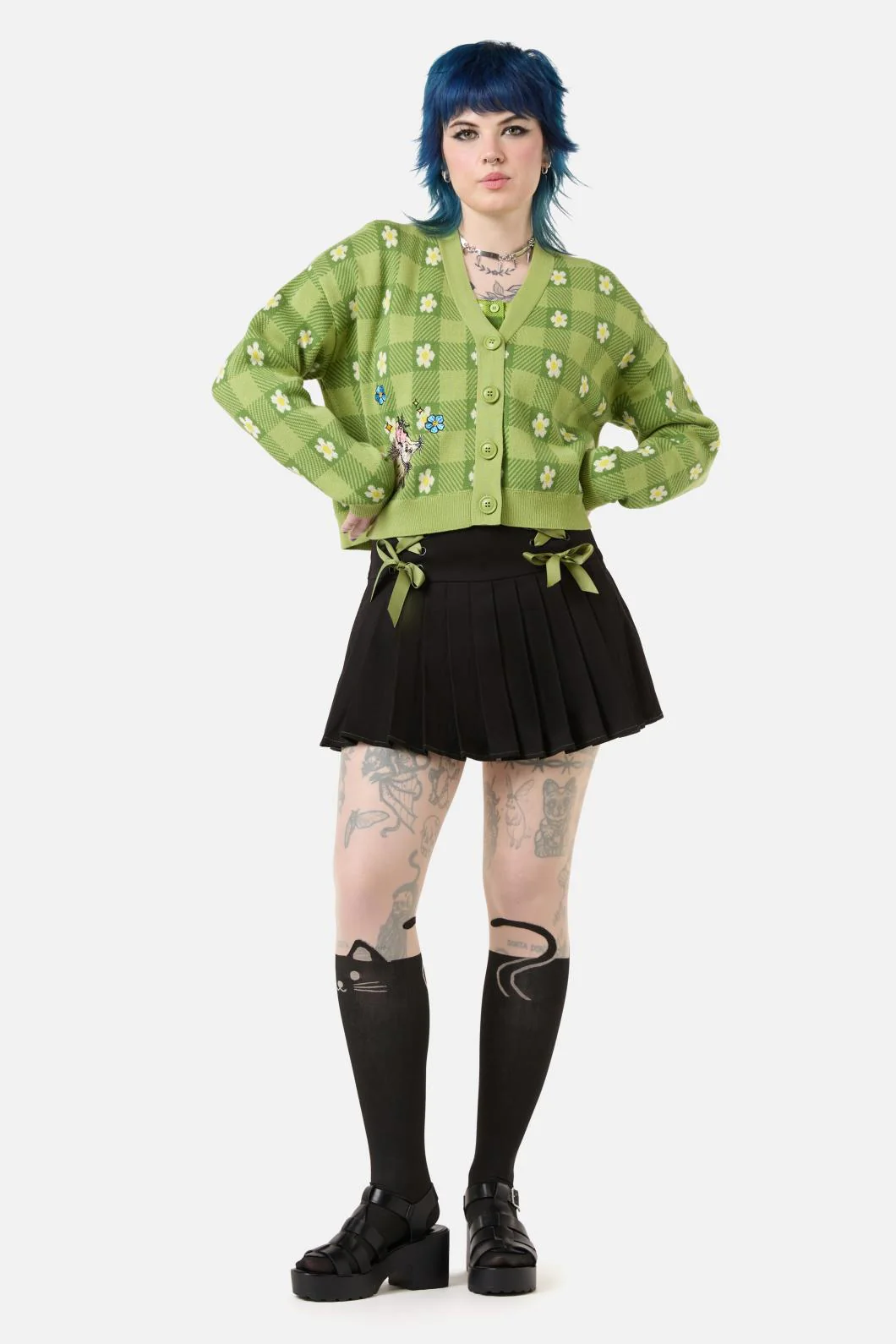 Garden Hedge Check Cardigan - Image 8