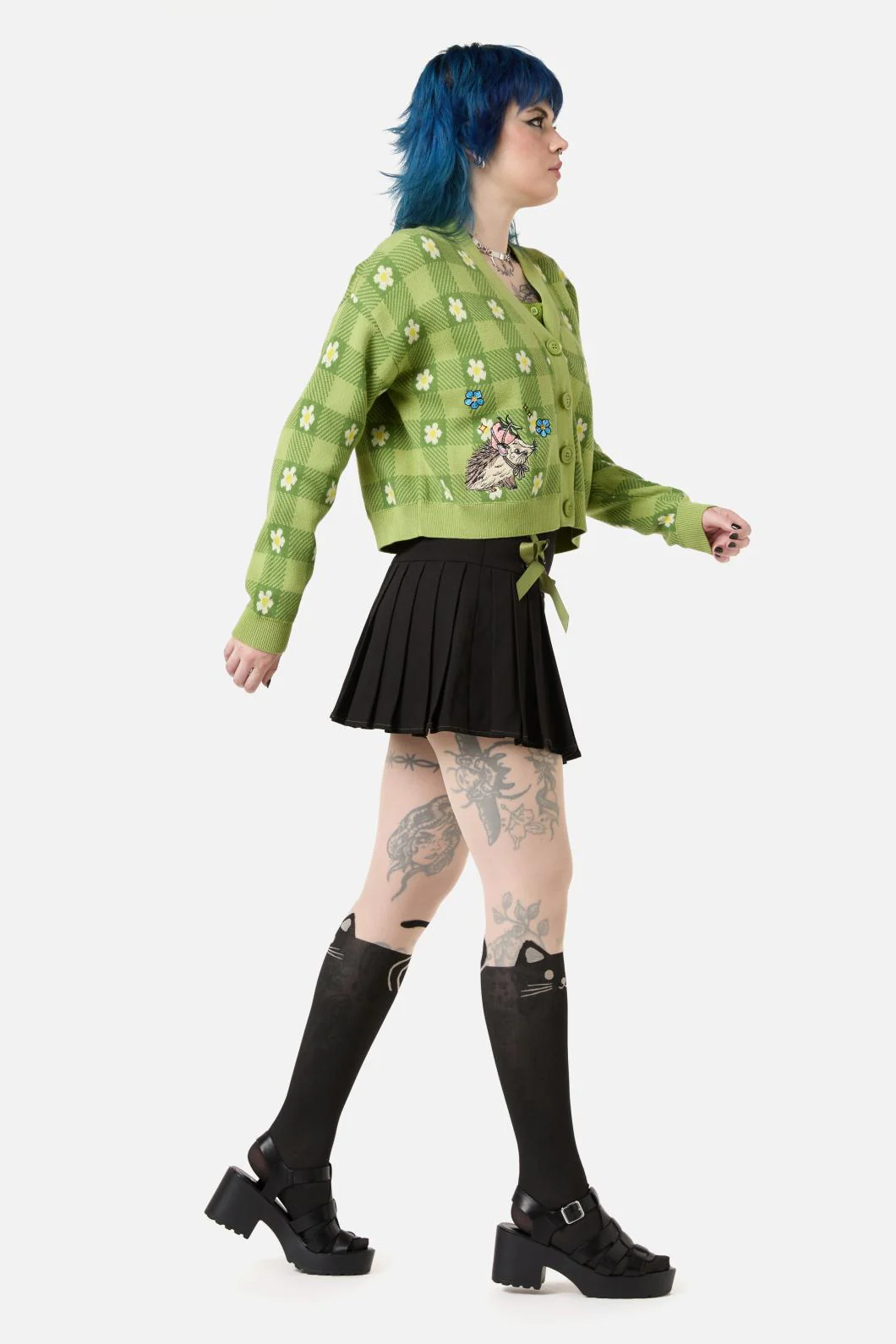Garden Hedge Check Cardigan - Image 9