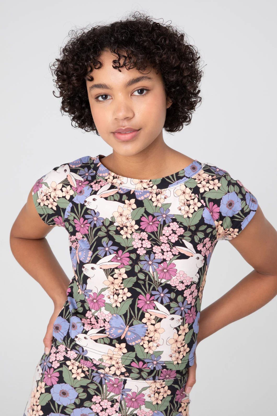 Garden Rabbit Crop Top