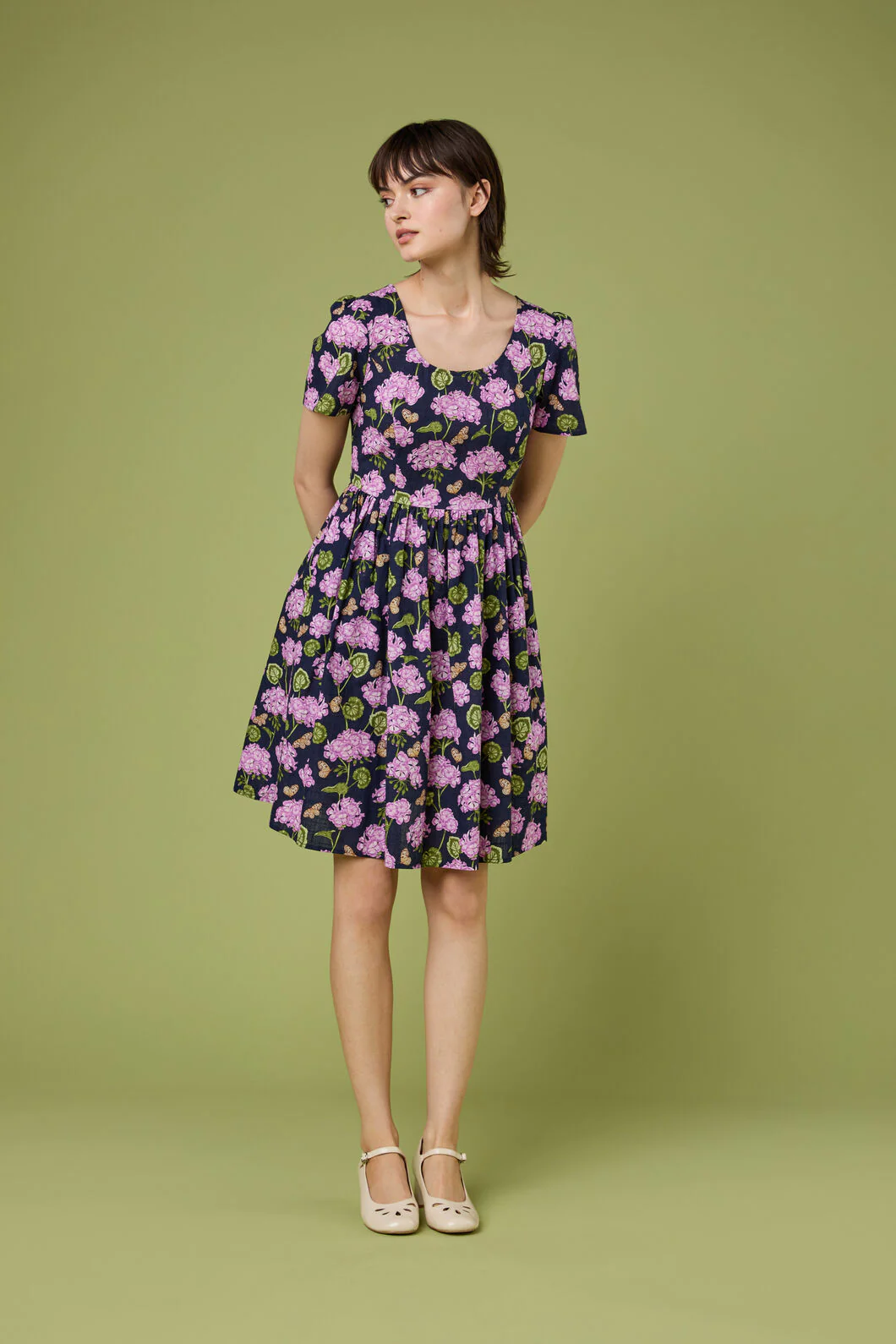 Geranium Flower Mini Dress - Image 4