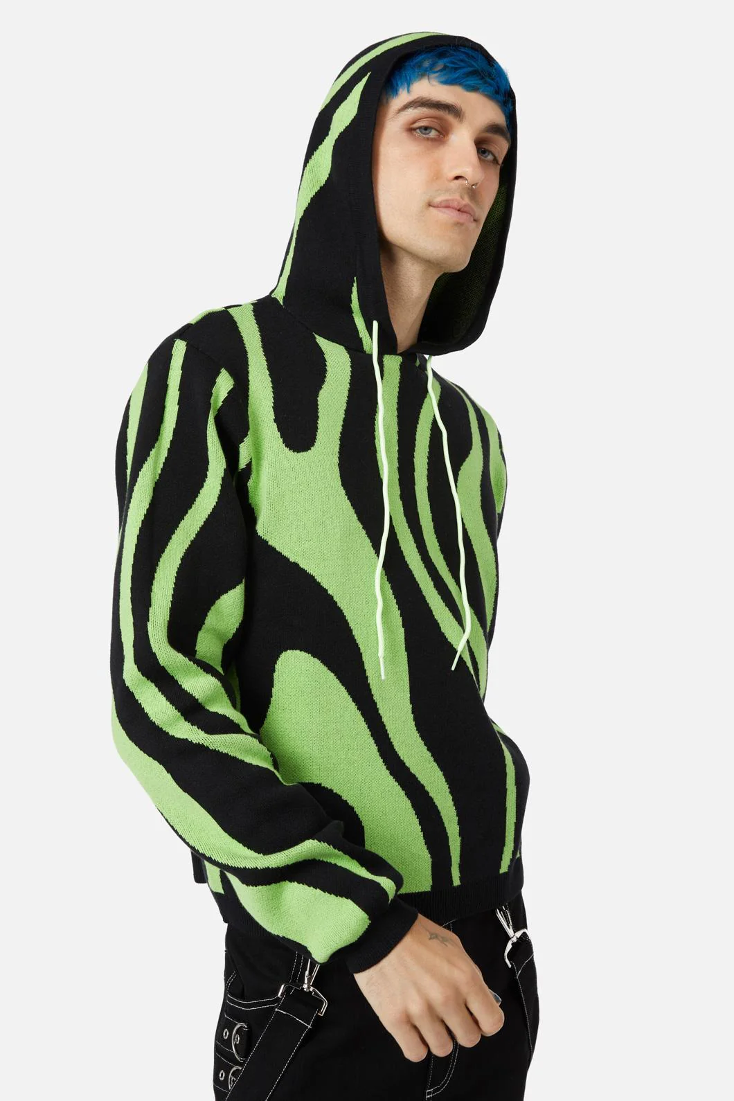 Ghost Wave Knit Hoodie