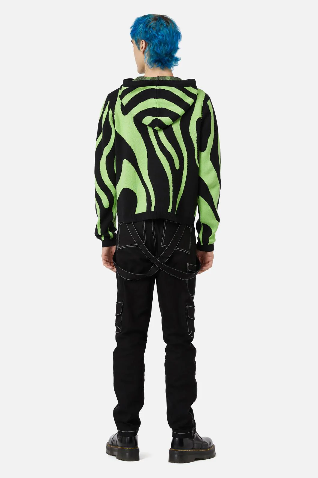 Ghost Wave Knit Hoodie - Image 2