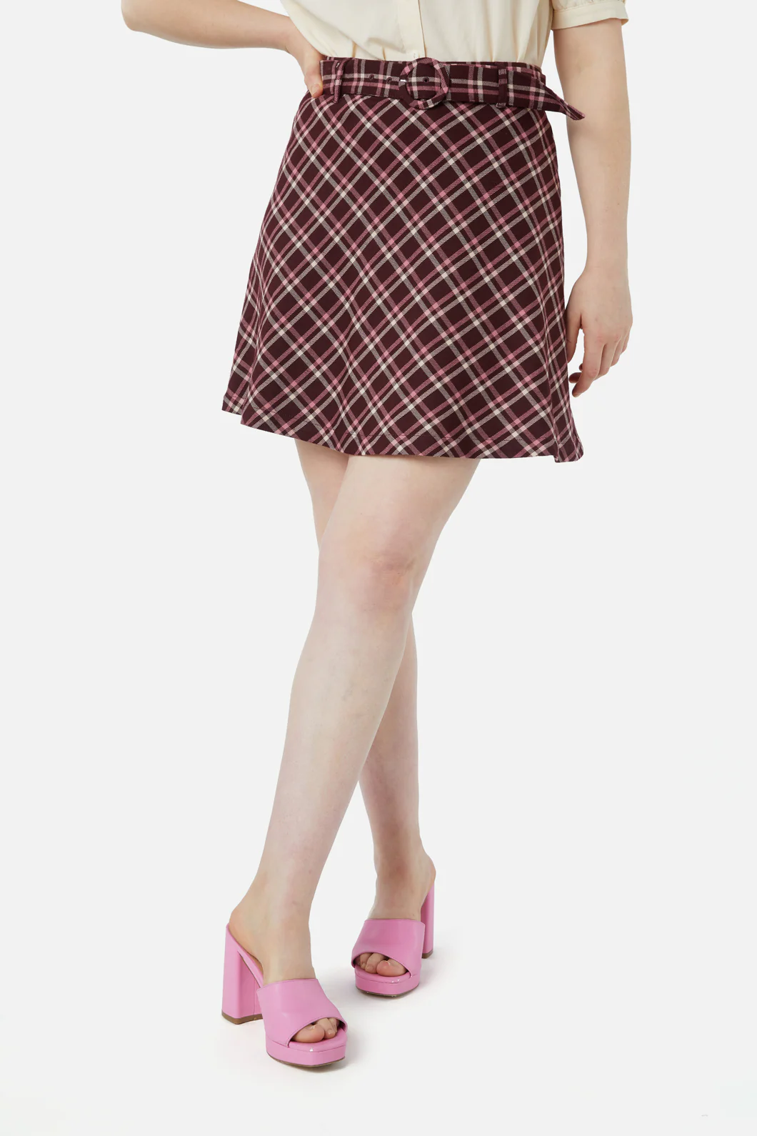 Gina Check A Line Skirt - Image 2