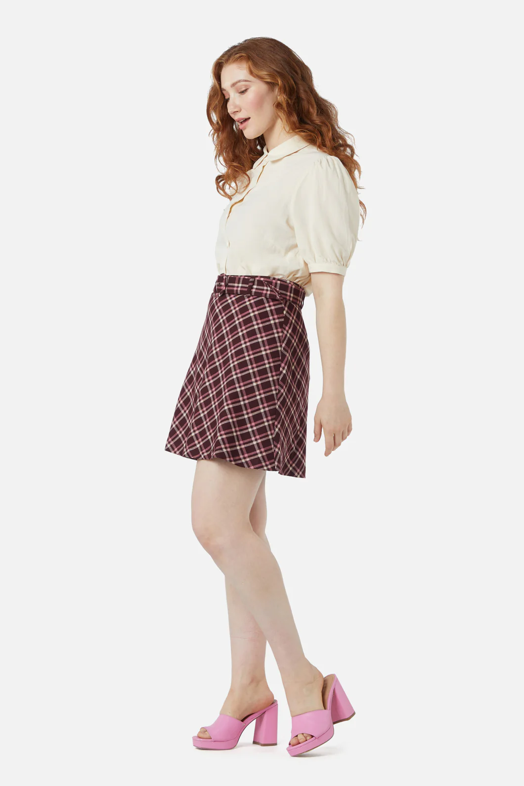 Gina Check A Line Skirt - Image 3
