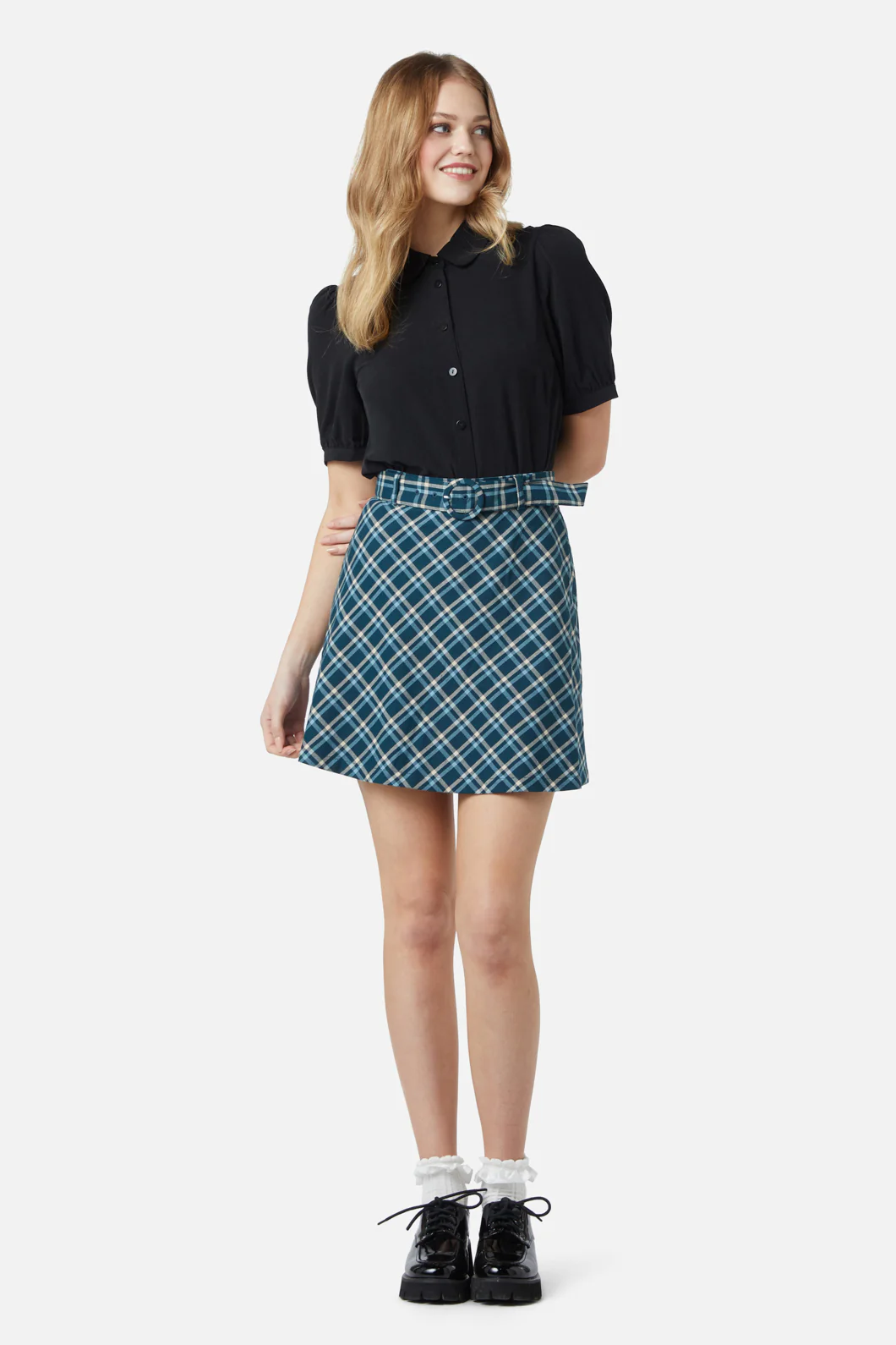 Gina Check A Line Skirt - Image 6