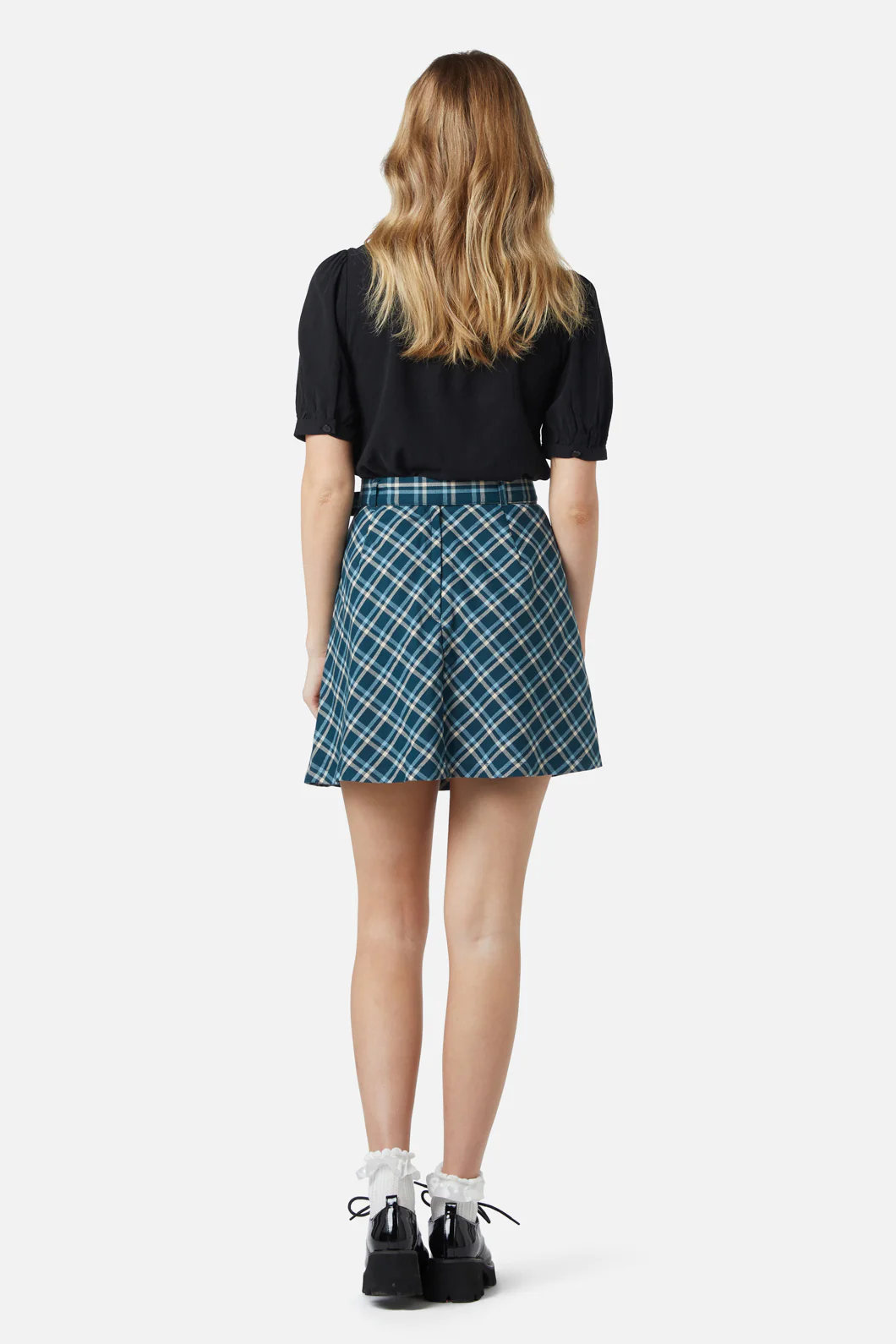 Gina Check A Line Skirt - Image 9
