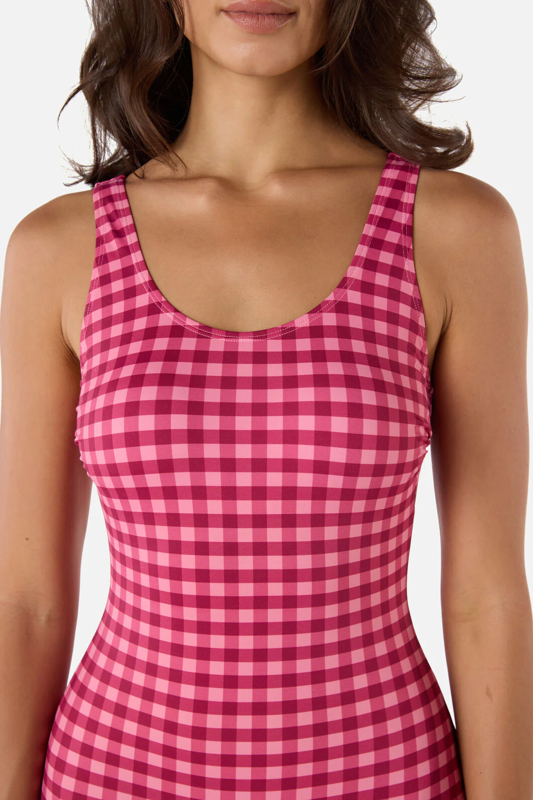 Gingham Boyleg One Piece - Image 5
