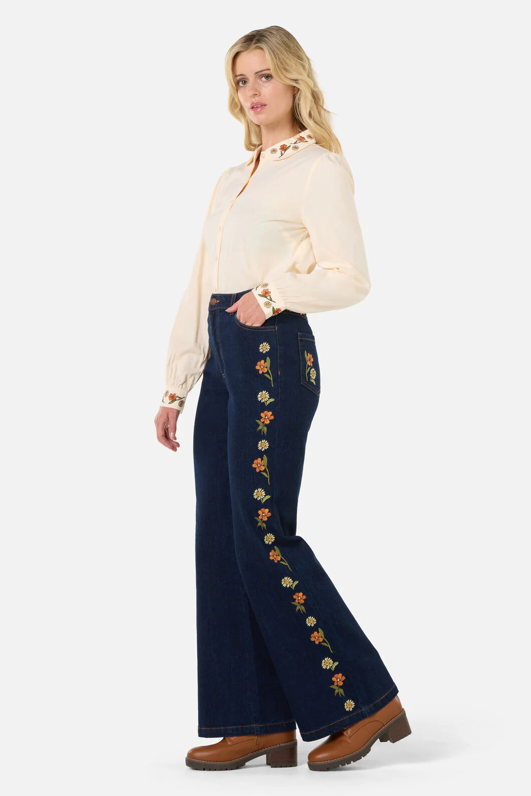 Gloria Embroidered Jean - Image 6