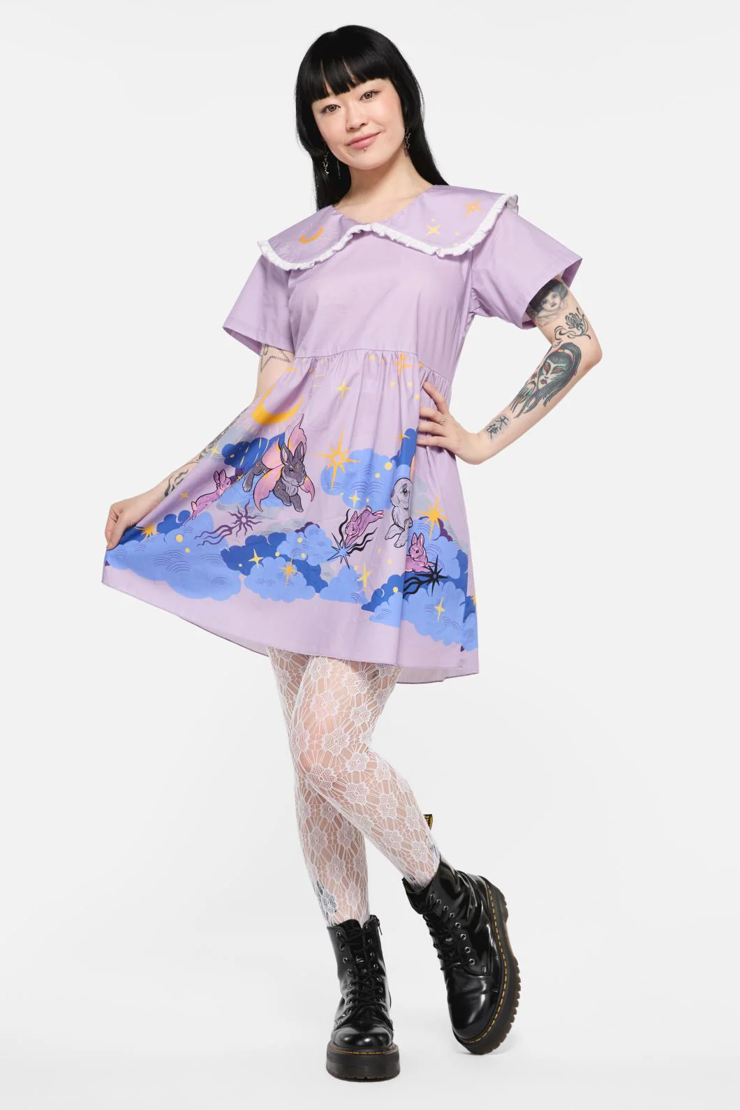 Goodnight Bunny Border Dress - Image 2