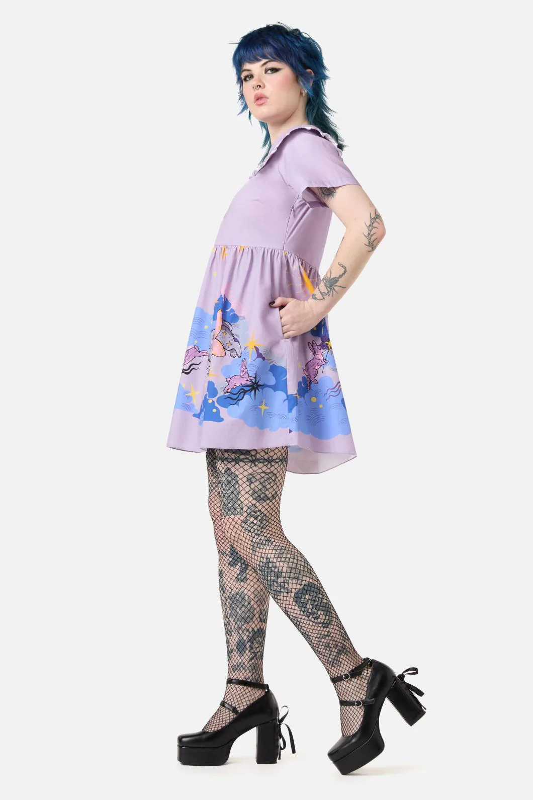 Goodnight Bunny Border Dress - Image 7