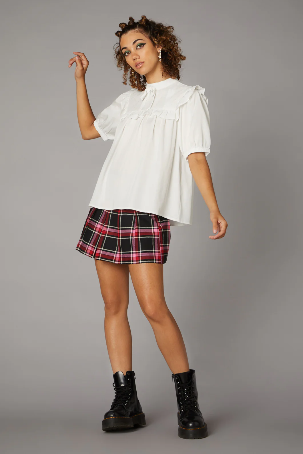 Goth Lace Yoke Blouse - Image 7