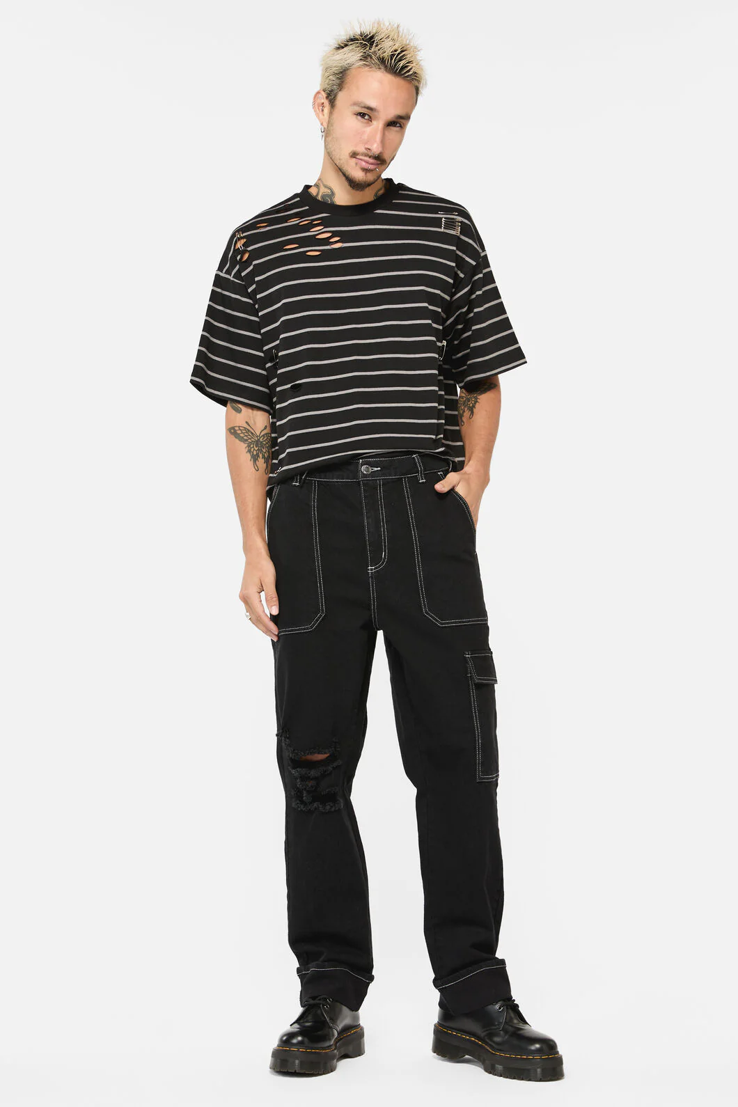 Gothic Cuff Unisex Jeans - Image 2